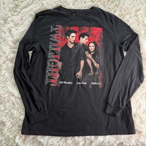 Twilight Black Graphic Longsleeve Tee Size Large